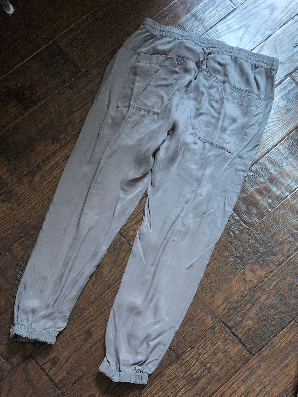 JOHNNY WAS I Granite Gray Alice Cupra Silky Drawstring Jogger Ankle Pants, M - Picture 3 of 12